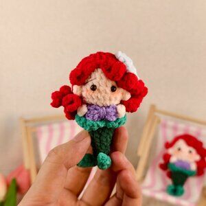 Handmade Amigurumi Crochet Princess Ariel Plushie